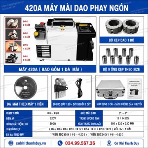 Alternative view of Máy Mài Dao Phay Ngón 420A D4–20mm – Mài Dao 2, 3, 4, 6 Me