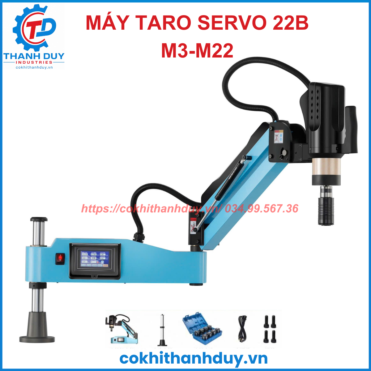 Máy Taro Điện Servo 22B M3-M22– Công Suất 2000W Bảo Hành Chính Hãng