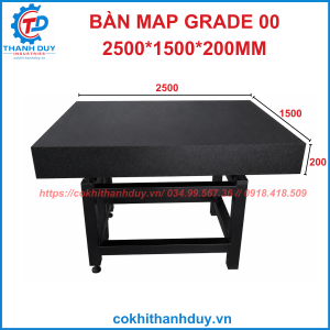 Bàn Map Grade 00 (2500x1500x200mm) – Khổ Lớn, Chất Lượng Cao
