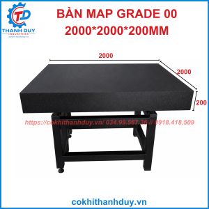 Bàn Map Grade 00 (2000x2000x200mm) - Chuyên Kiểm Tra Khuôn Và Bệ Máy