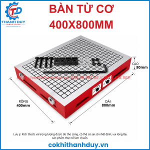 Bàn Từ Cơ 400x800 Cao Cấp Cho Máy Phay CNC
