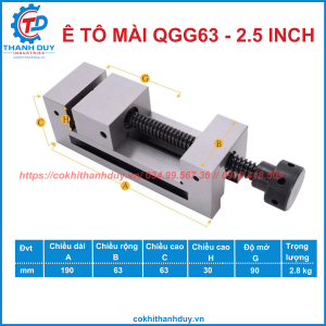Ê Tô Mài QGG63 2,5 Inch – Gá Phôi Linh Hoạt, Dễ Bố Trí