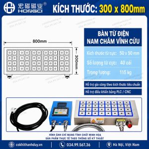 Bàn Từ Điện 300x800 – Mặt Gá Dài, Tối Ưu Sản Xuất Theo Lô