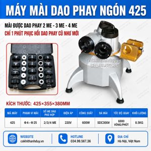 Máy Mài Dao Phay Ngón 425 – Mài Φ4–Φ25, Dao 2 Me / 3 Me / 4 Me