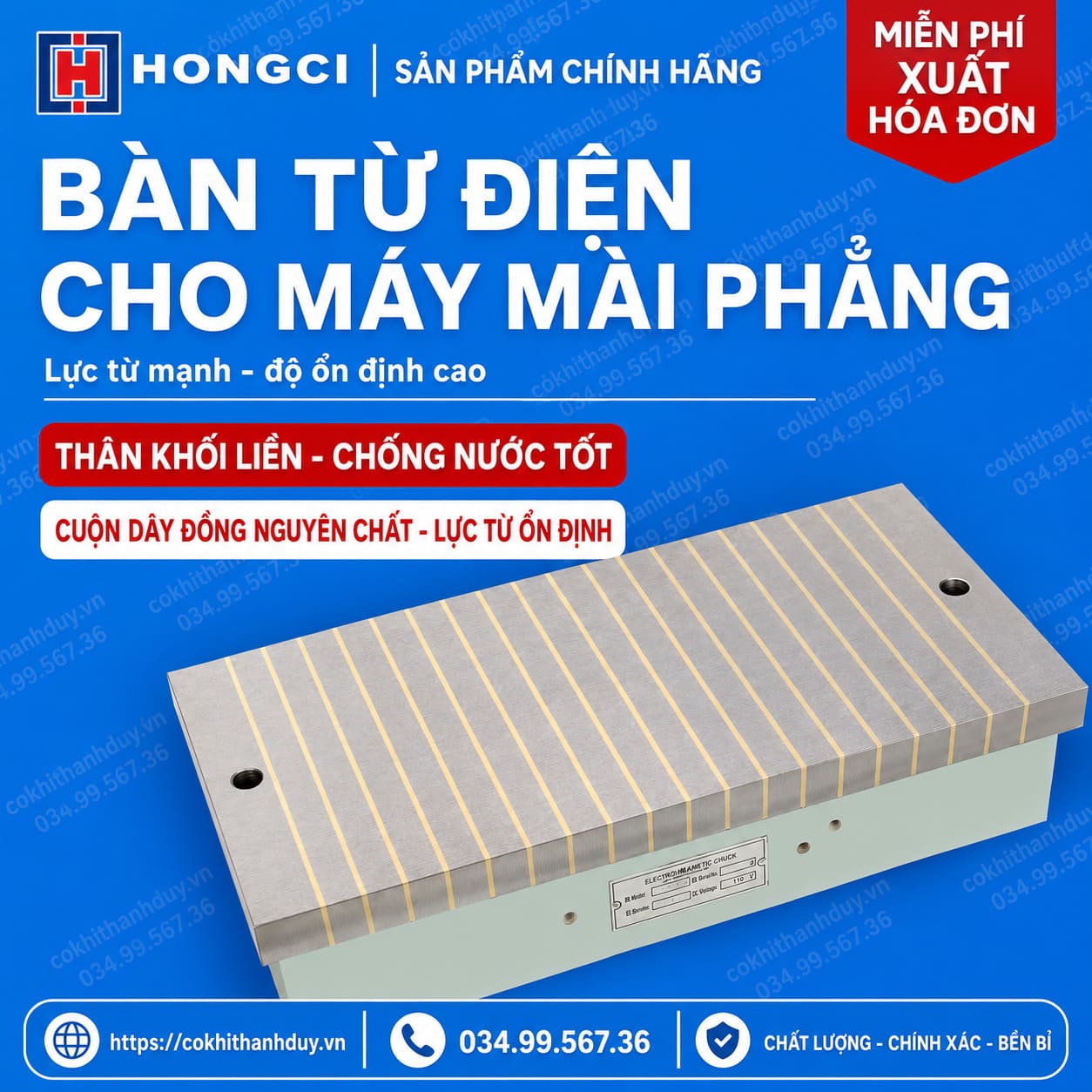 Bàn Từ Điện Mài Phẳng 300×680 – Giữ Chuẩn Toàn Mặt - Ảnh 2