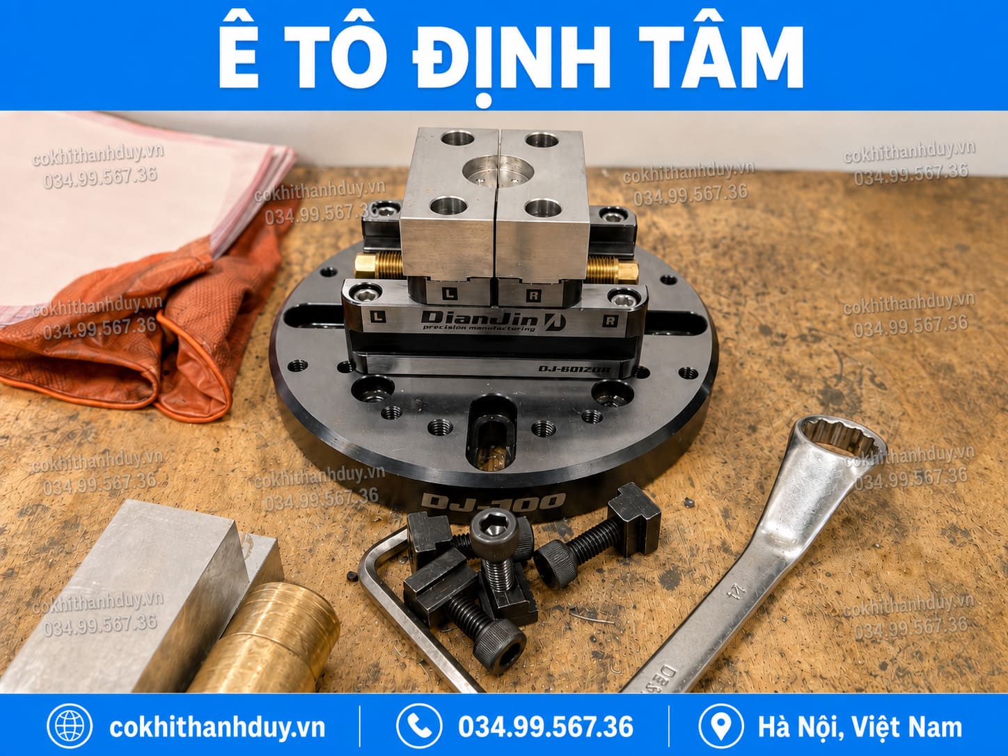 Ê Tô Định Tâm DJ-9019S – Rộng Phạm Vi Kẹp, Gọn Bàn Máy - Ảnh 4