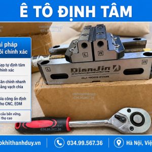 Alternative view of Ê Tô Định Tâm DJ-1220-CRM – Chuyên Gá Phôi Lớn Cho CNC