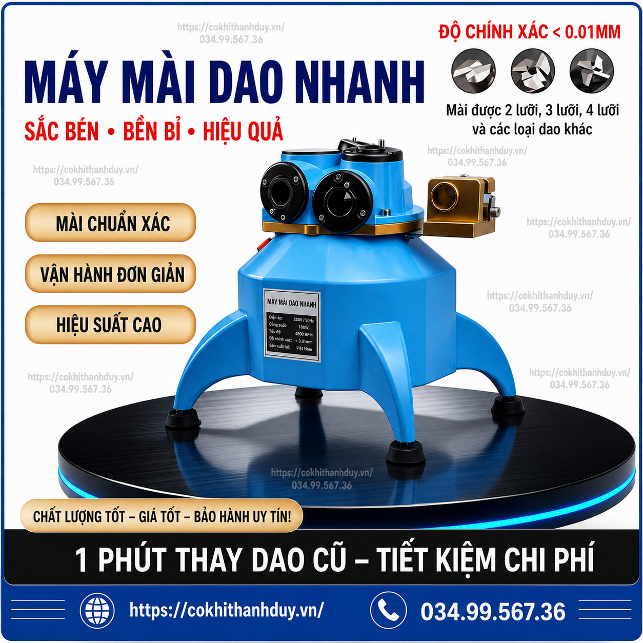 MÁY MÀI DAO PHAY NGÓN XY12 MÀI D3-12MM - Ảnh 2