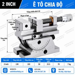 Ê Tô Chia Độ 2 Inch – Điều Chỉnh Góc 0–90°, Gá Chi Tiết Xiên Chính Xác