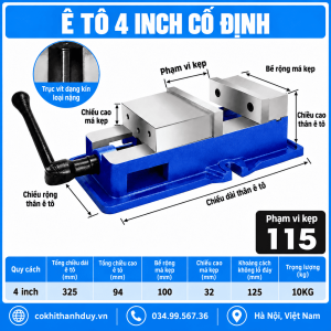 Ê Tô Cơ 4 Inch – Kẹp Phôi Chắc Chắn Cho Xưởng Cơ Khí