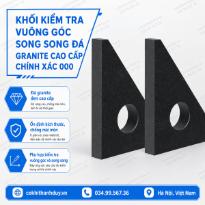 Alternative view of Khối Chuẩn Granite 500x800x60mm Cấp 000 – Chuẩn Kiểm Tra Khổ Dài Cho Plate, Đồ Gá Và Bề Mặt Lắp Ráp Cơ Khí