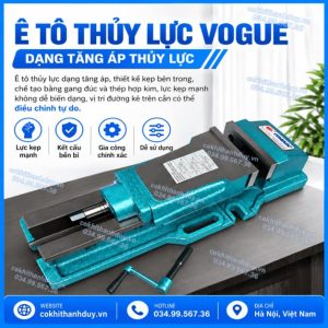 Alternative view of Ê Tô Thủy Lực VOGUE 5 Inch – Dạng Tăng Áp, Lực Kẹp 3.500kg, Hành Trình 220mm