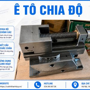 Alternative view of Ê Tô Chia Độ 4 Inch – Ngàm 100mm, Kẹp 123mm, Gá Góc Cứng Vững