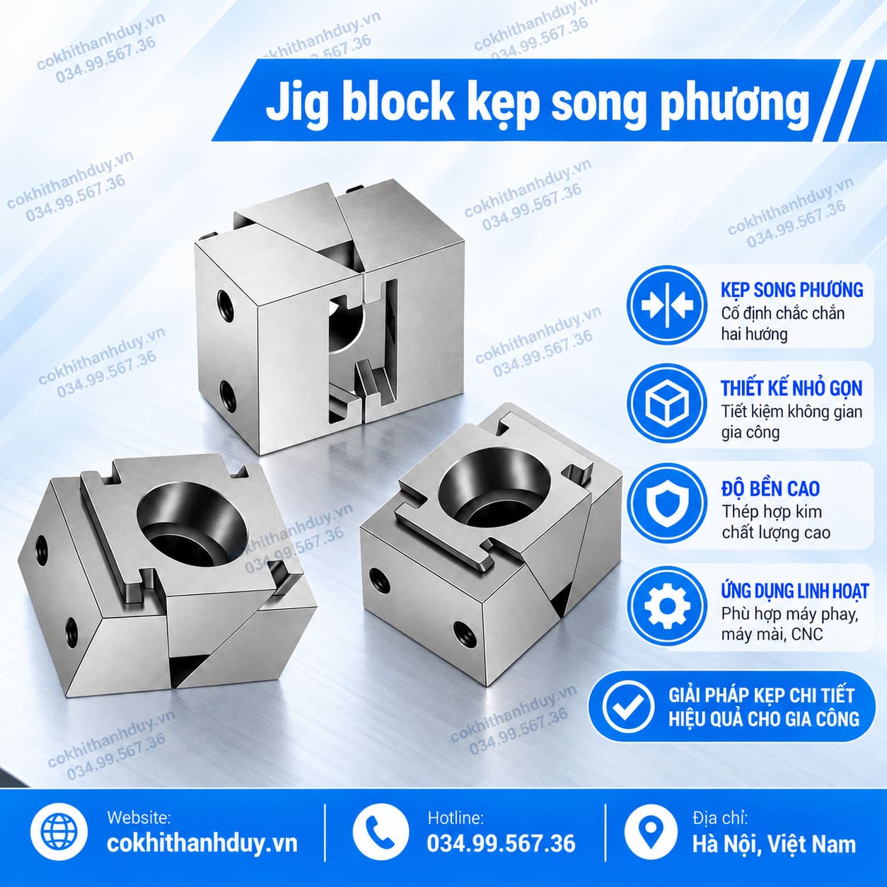 Jig Block Kẹp Song Phương M20 – Phạm Vi Kẹp 68–76mm - Ảnh 4