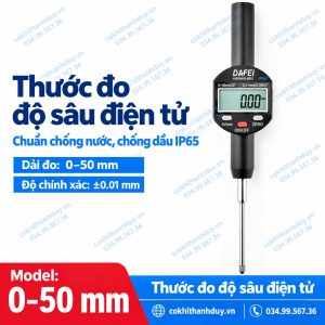 Thước Đo Độ Sâu Điện Tử 0–50mm – Bản ±0.01mm IP65