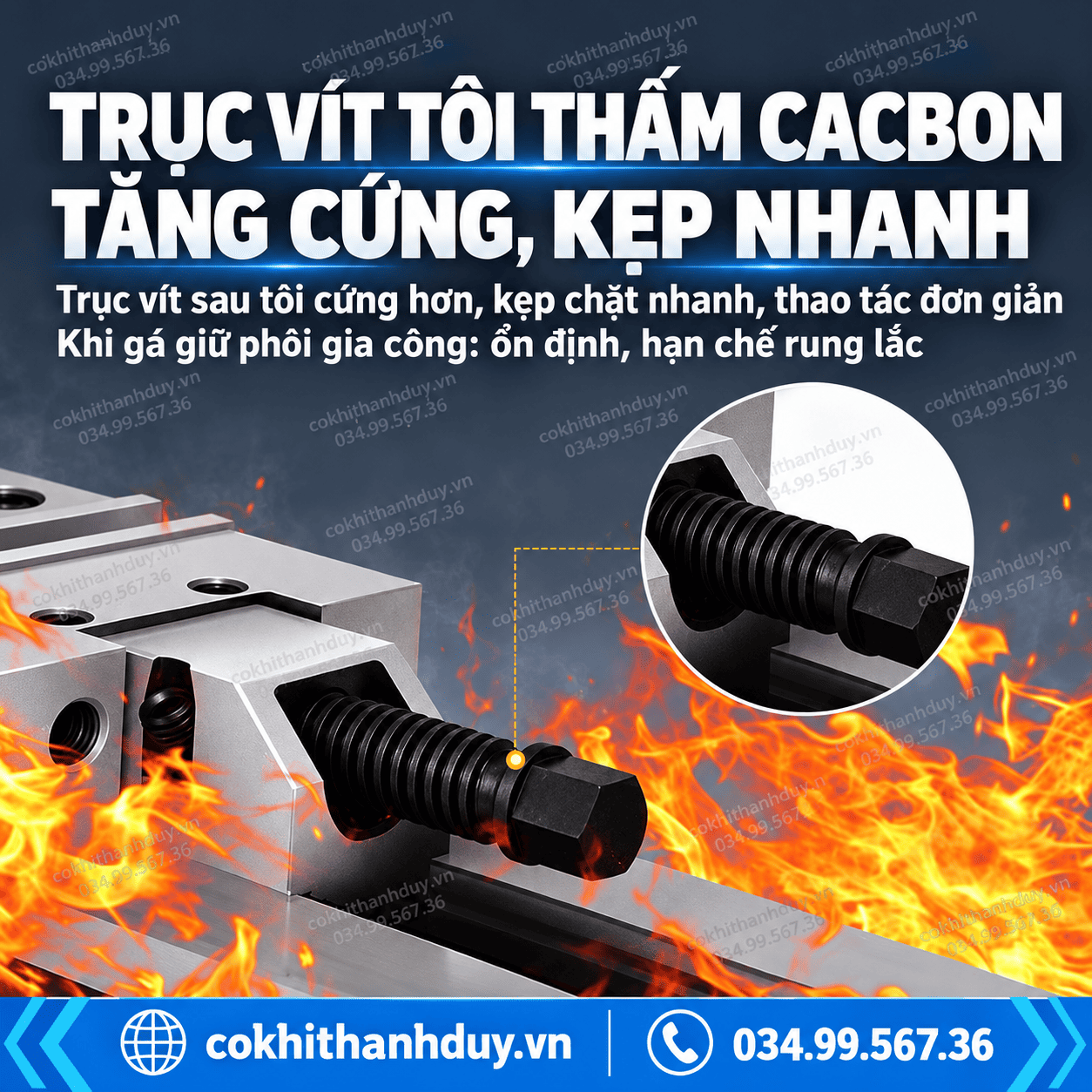 Ê Tô Chính Xác GT150A 6 Inch – Má Rộng 150mm, Mở 200mm, Độ Chính Xác 0.005mm - Ảnh 4