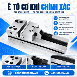 Alternative view of Ê Tô Chính Xác GT175B 7 Inch – Má 175mm, Mở 300mm, Độ Chính Xác 0.005mm