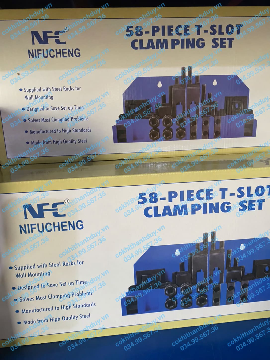 Bộ Gá Kẹp Phôi 58 Chi Tiết M12 – Bản Tăng Cường Cho Bàn Máy Rãnh T - Ảnh 4